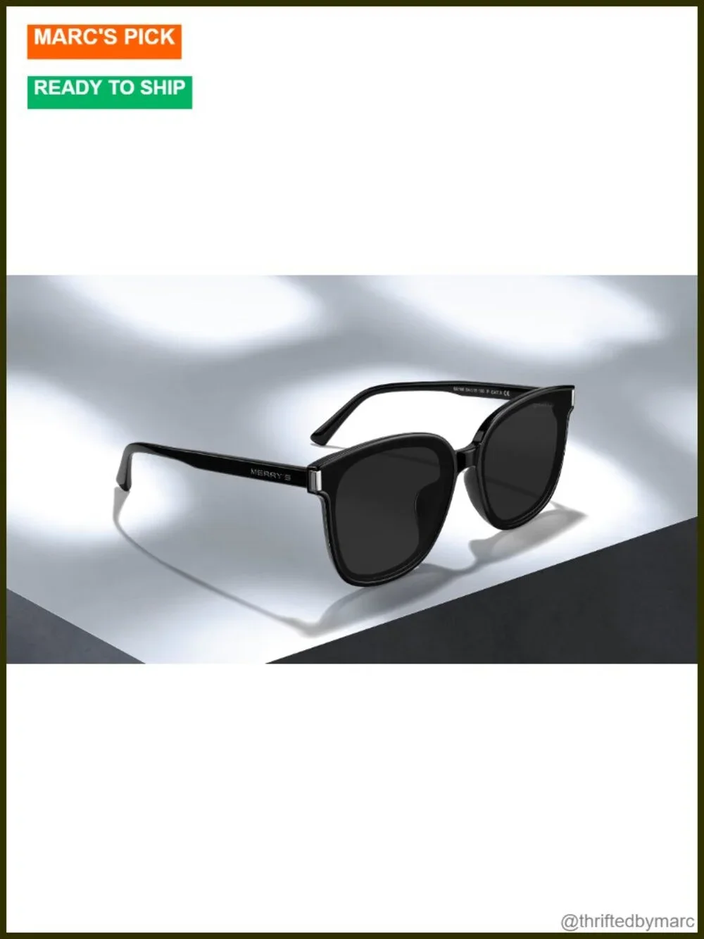 Oversized Square Acetate Polarized Sunglasses UV400 Unisex